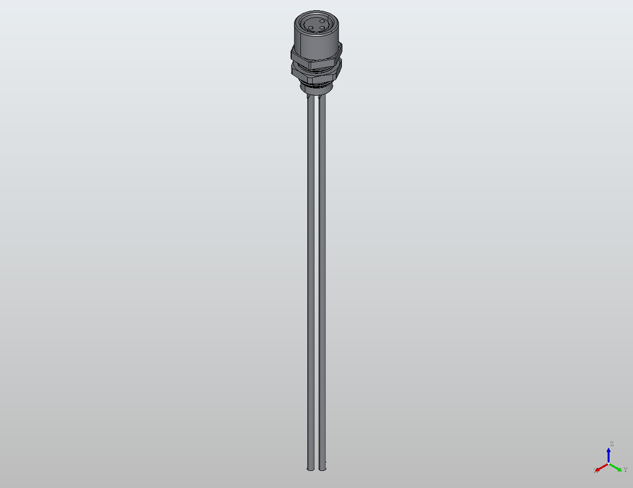 Flange Connector M8 Straight Female 908571 - M8 Flange industrial connector