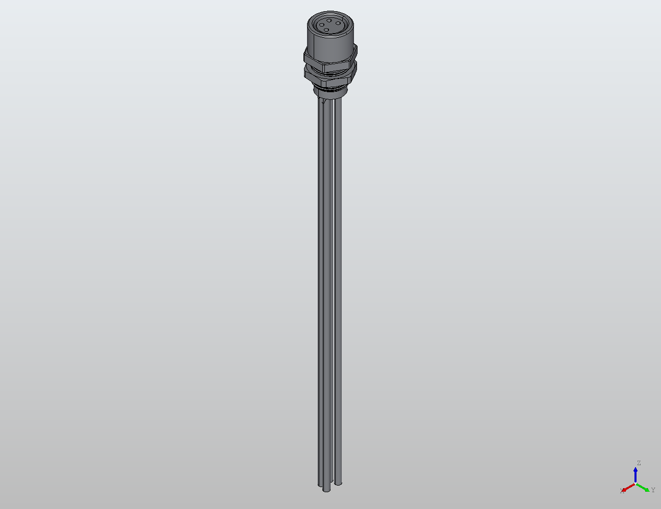 Flange Connector M8 Straight Female 908581 - M8 Flange industrial connector
