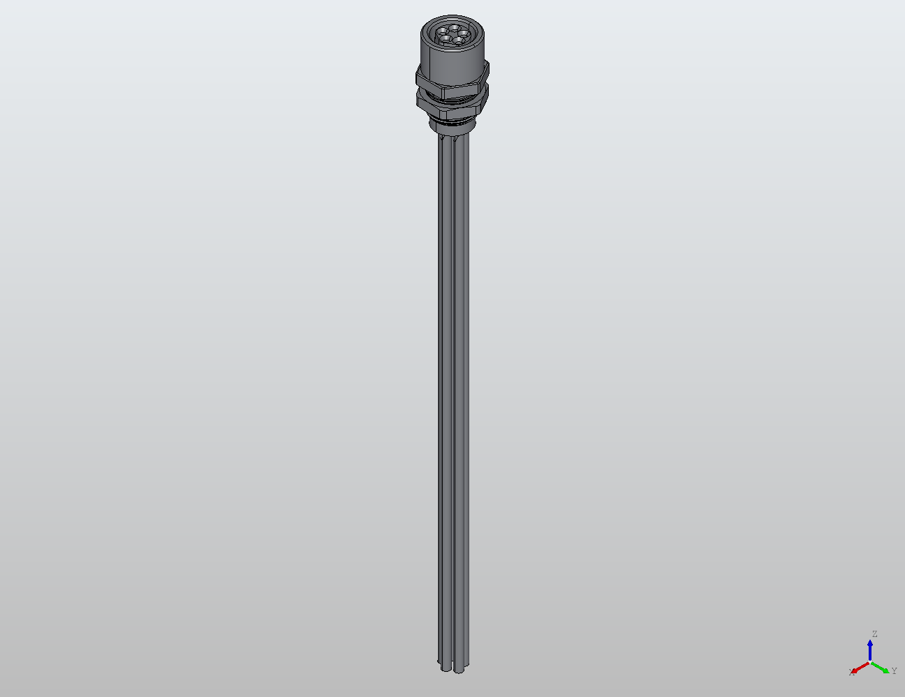 Flange Connector M8 Straight Female 908691 - M8 Flange industrial connector