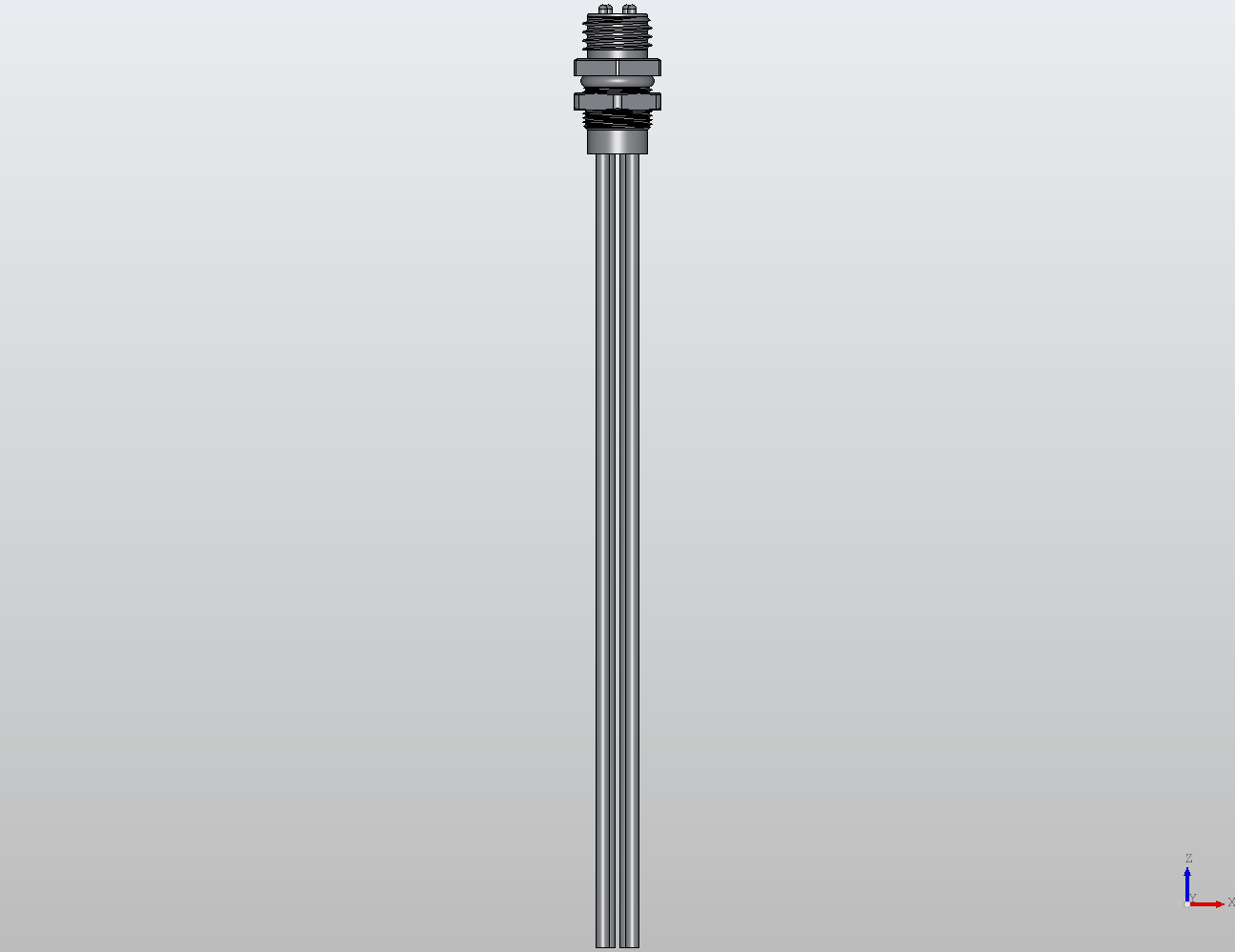 Flange Connector M8 Straight Male 908561 - technical drawing