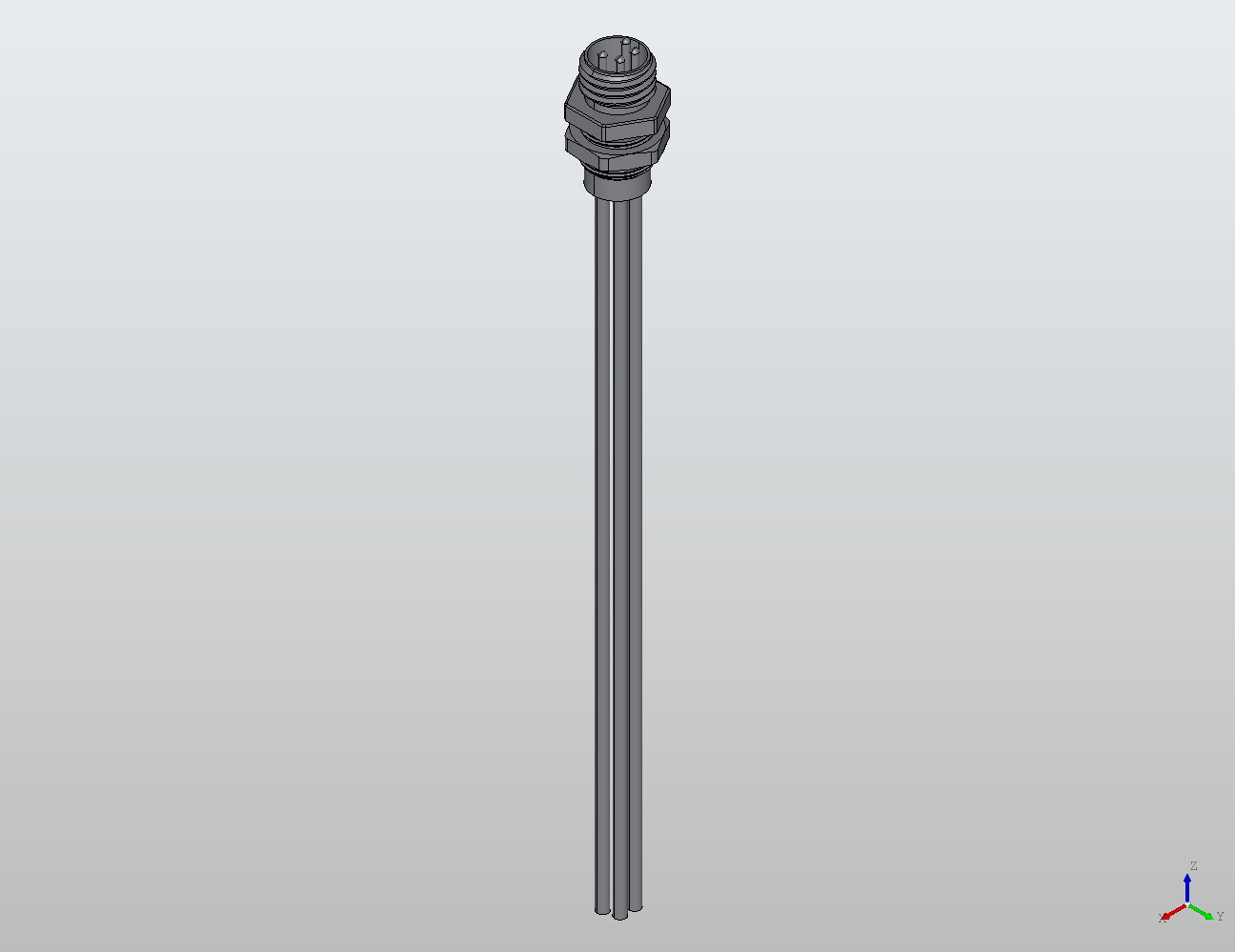 Flange Connector M8 Straight Male 908561 - M8 Flange industrial connector