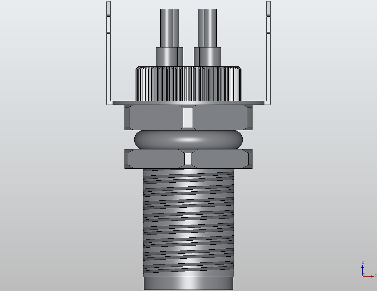 Flange Connector M8 Straight Male 908562 - technical drawing