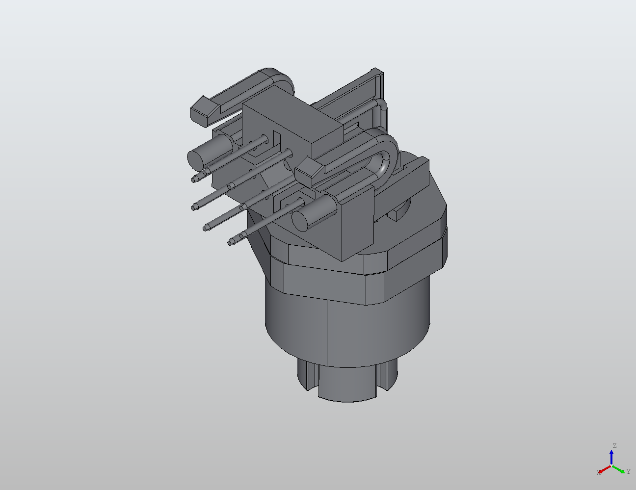 M12 Round Plug Connector Field Wireable (Board-Mount PCB) 90° Female 914804 - Field Wireable industrial connector