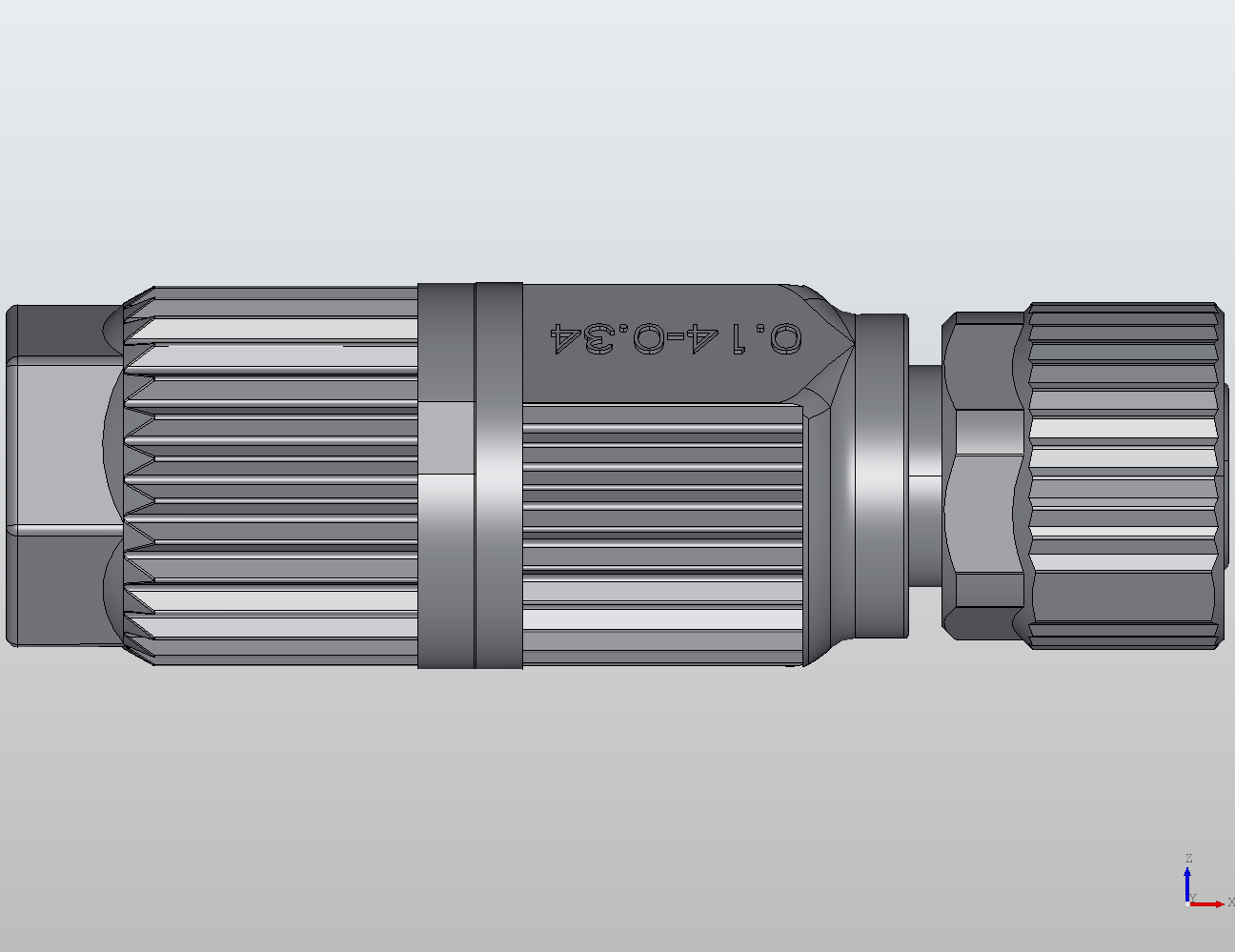 M12 Round Plug Connector Field Wireable (Quick Connect) Straight Female 912611 - technical drawing