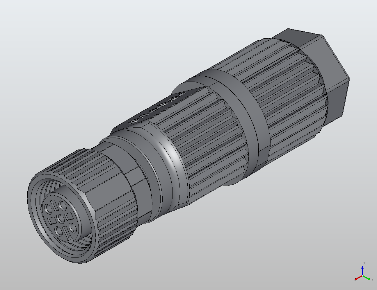 M12 Round Plug Connector Field Wireable (Quick Connect) Straight Female 912611 - Field Wireable industrial connector
