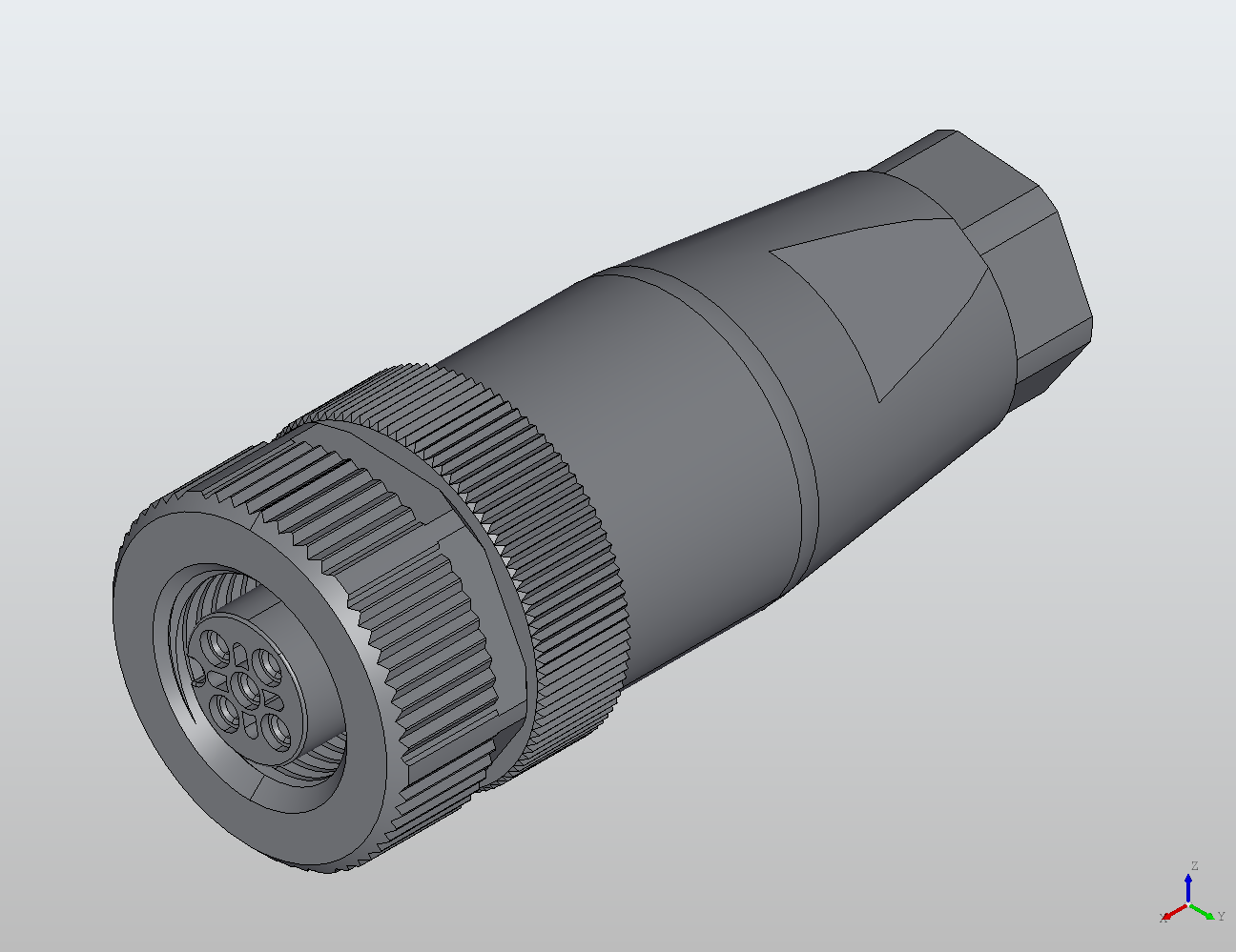 M12 Round Plug Connector Field Wireable (Screw Terminals) Straight Female 912921 - Field Wireable industrial connector