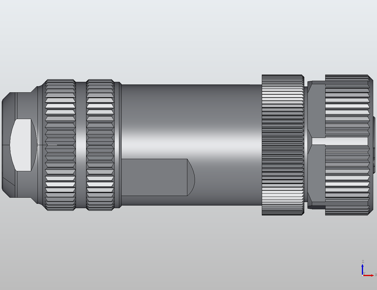 M12 Round Plug Connector Field Wireable (Screw Terminals) Straight Female 914021 - technical drawing
