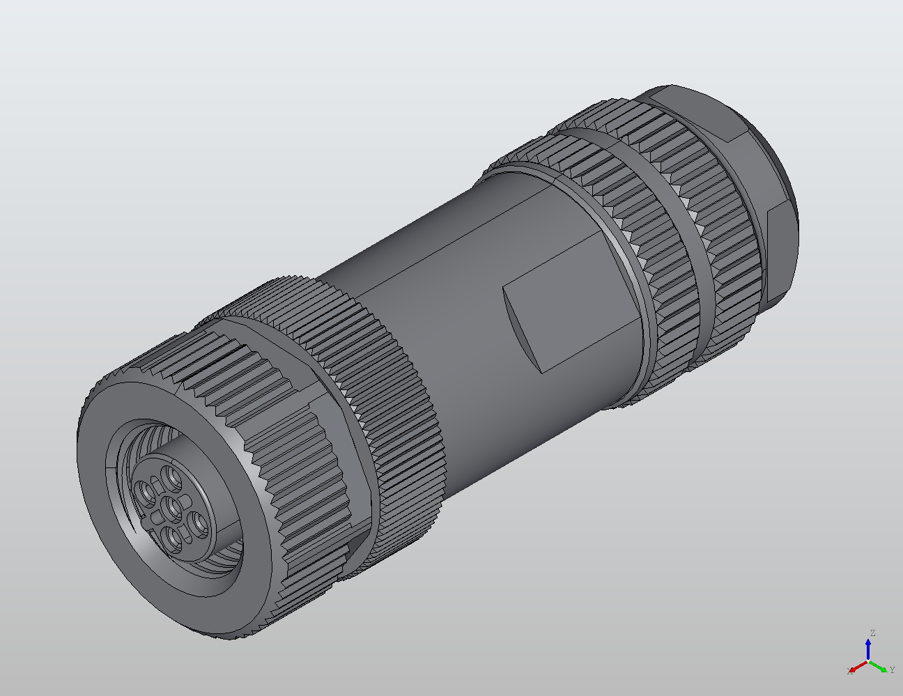 M12 Round Plug Connector Field Wireable (Screw Terminals) Straight Female 914021 - Field Wireable industrial connector