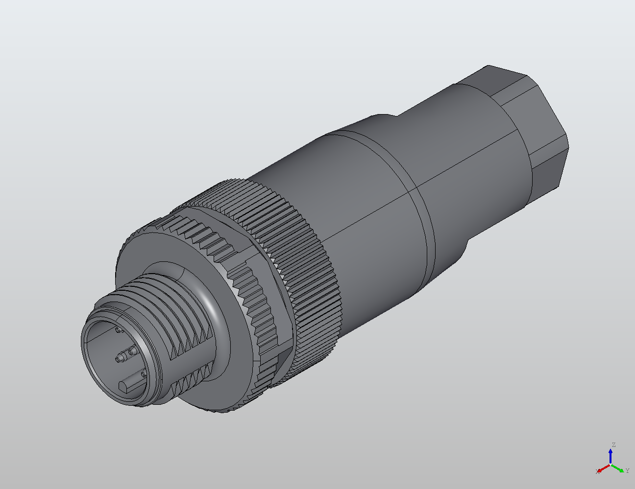 M12 Round Plug Connector Field Wireable (Screw Terminals) Straight Male 912721 - Field Wireable industrial connector