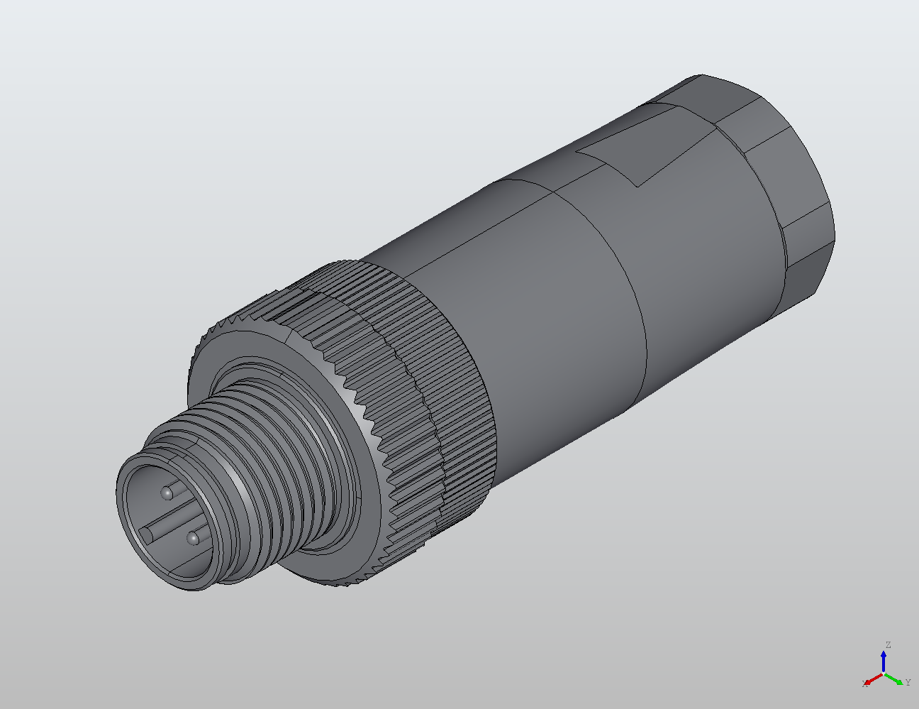 M12 Round Plug Connector Field Wireable (Screw Terminals) Straight Male 912746 - Field Wireable industrial connector