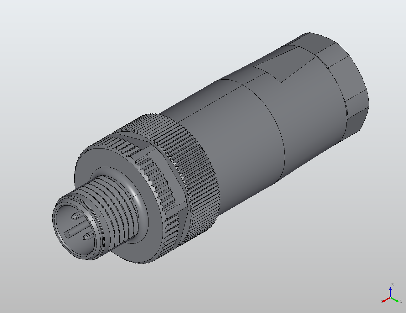 M12 Round Plug Connector Field Wireable (Screw Terminals) Straight Male 912762 - Field Wireable industrial connector