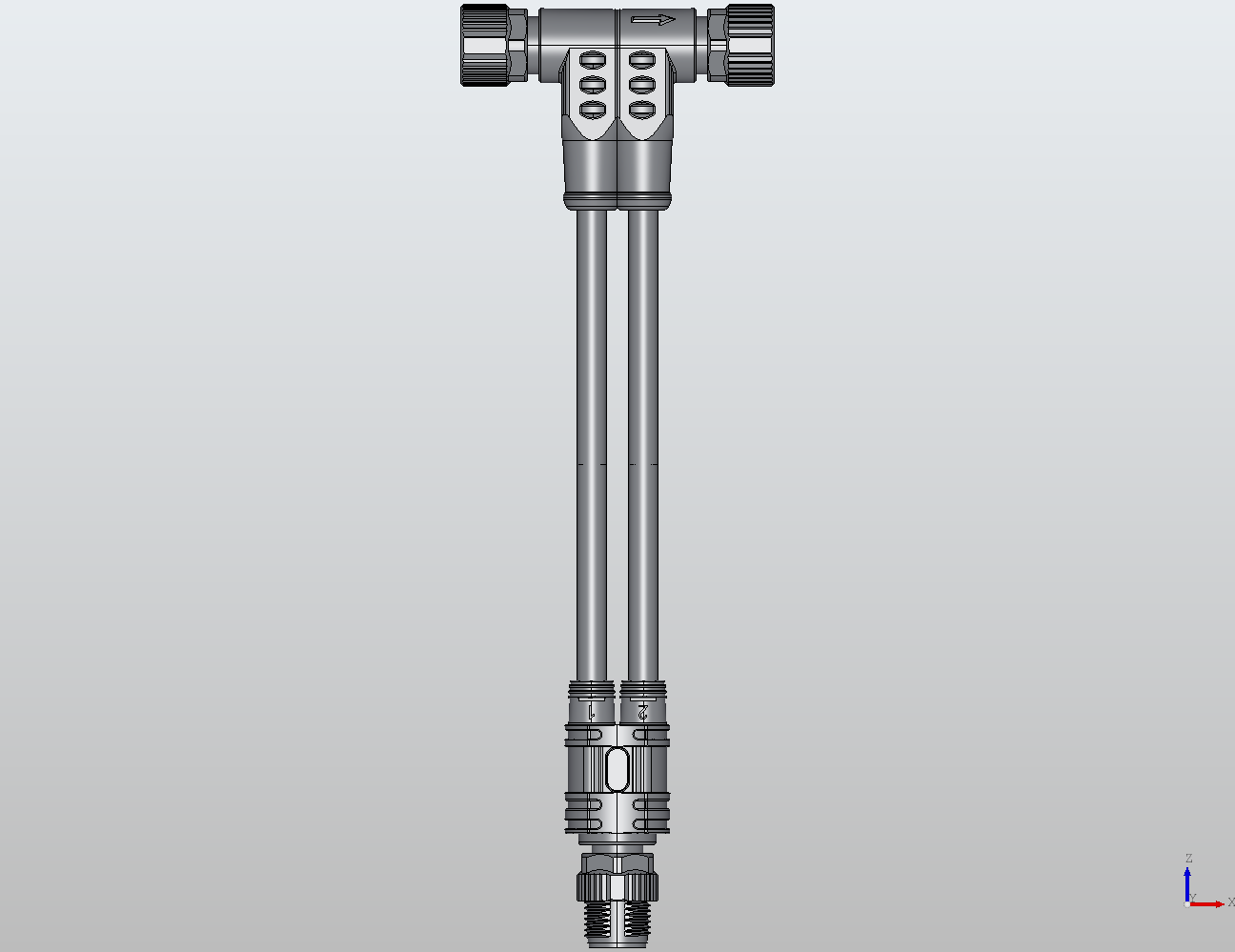 M12 Round Plug Connector M12-2M12 Connection Cable Y Distributor/90° Male/Female 940761 - technical drawing