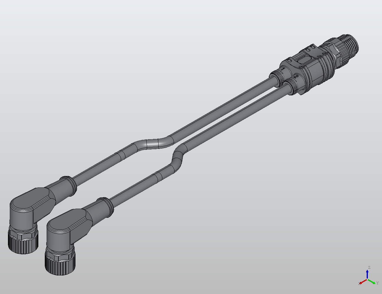 M12 Round Plug Connector M12-2M12 Connection Cable Y Distributor/90° without/with LED Male/Female 940781 - Double-Ended Cable industrial connector M12 Round Plug Connector M12-2M12 Connection Cable Y Distributor/90° without/with LED Male/Female 940781 - Double-Ended Cable industrial connector