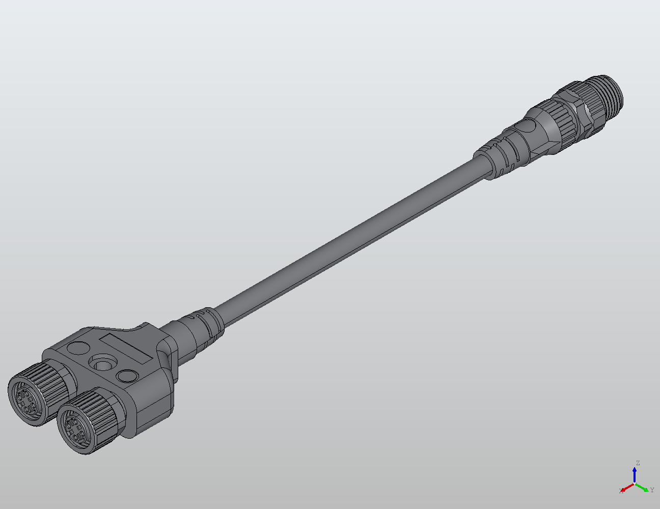 M12 Round Plug Connector M12-2M12 Connection Cable Y Distributor/Straight Male/Female 940753 - Double-Ended Cable industrial connector M12 Round Plug Connector M12-2M12 Connection Cable Y Distributor/Straight Male/Female 940753 - Double-Ended Cable industrial connector