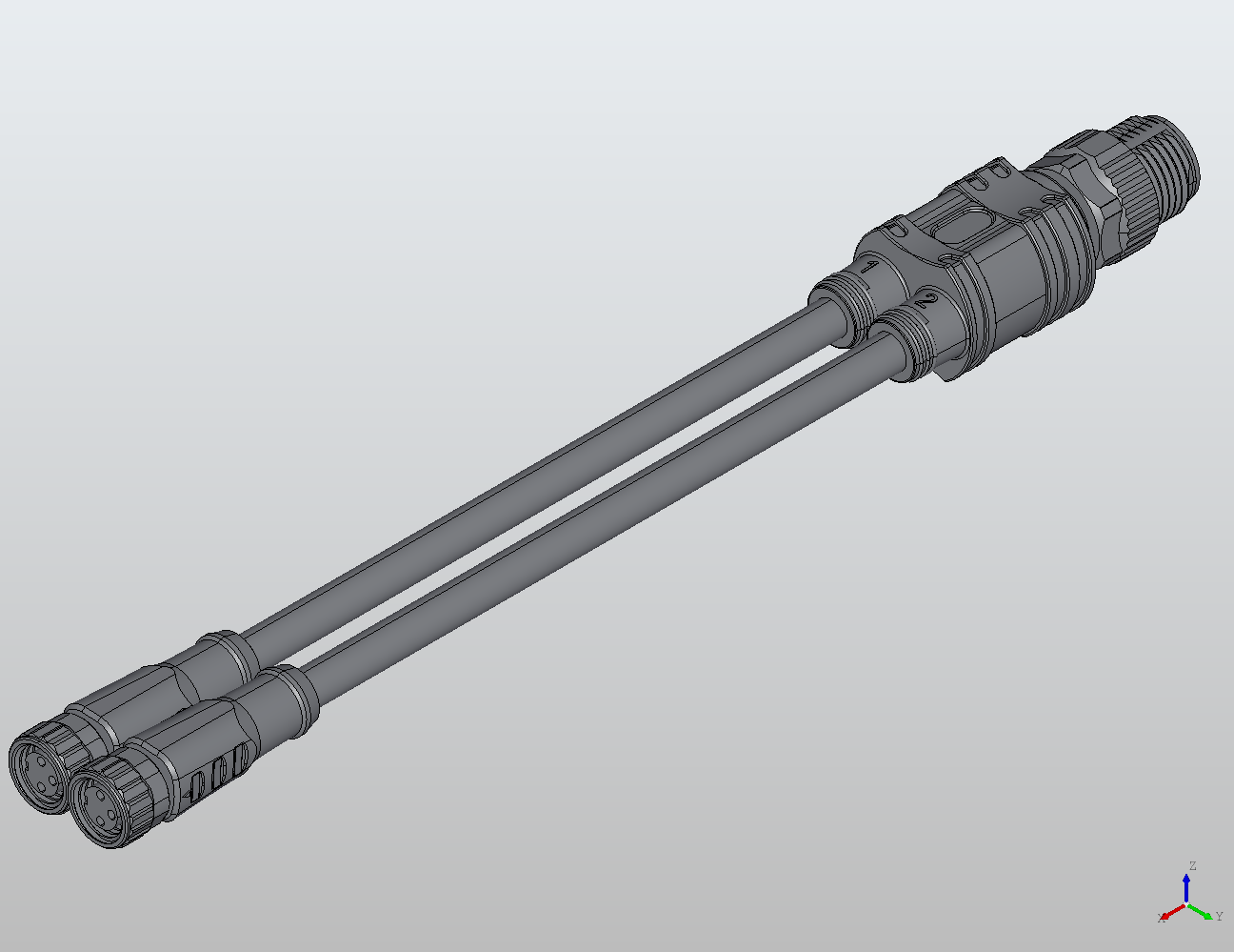 M12 Round Plug Connector M12-2M8 Connection Cable Y Distributor/Straight Male/Female 940821 - Double-Ended Cable industrial connector M12 Round Plug Connector M12-2M8 Connection Cable Y Distributor/Straight Male/Female 940821 - Double-Ended Cable industrial connector