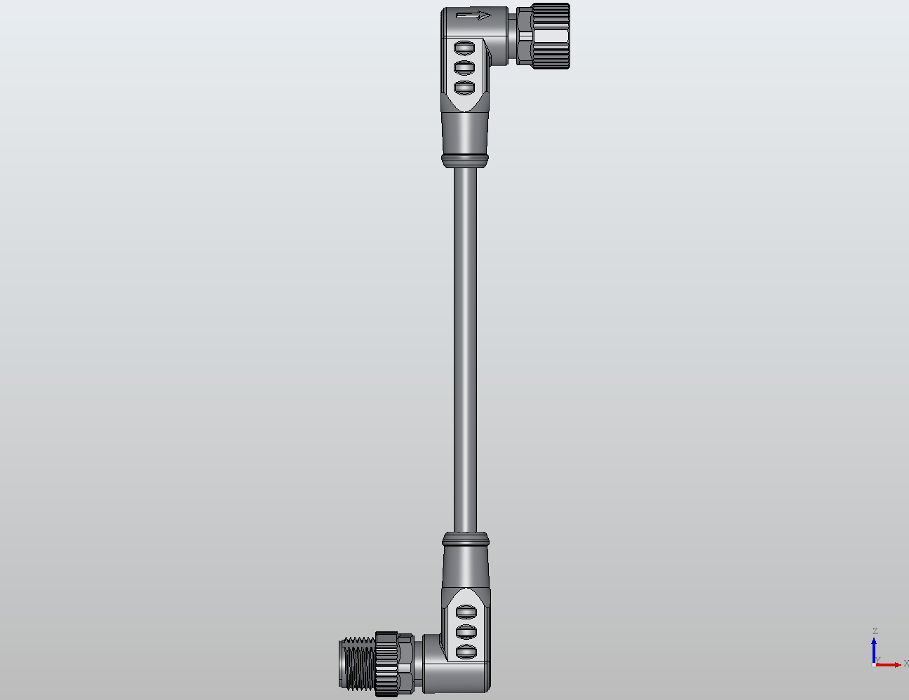 M12 Round Plug Connector M12-M12 Connection Cable 90°/90° Male/Female 940172 - technical drawing