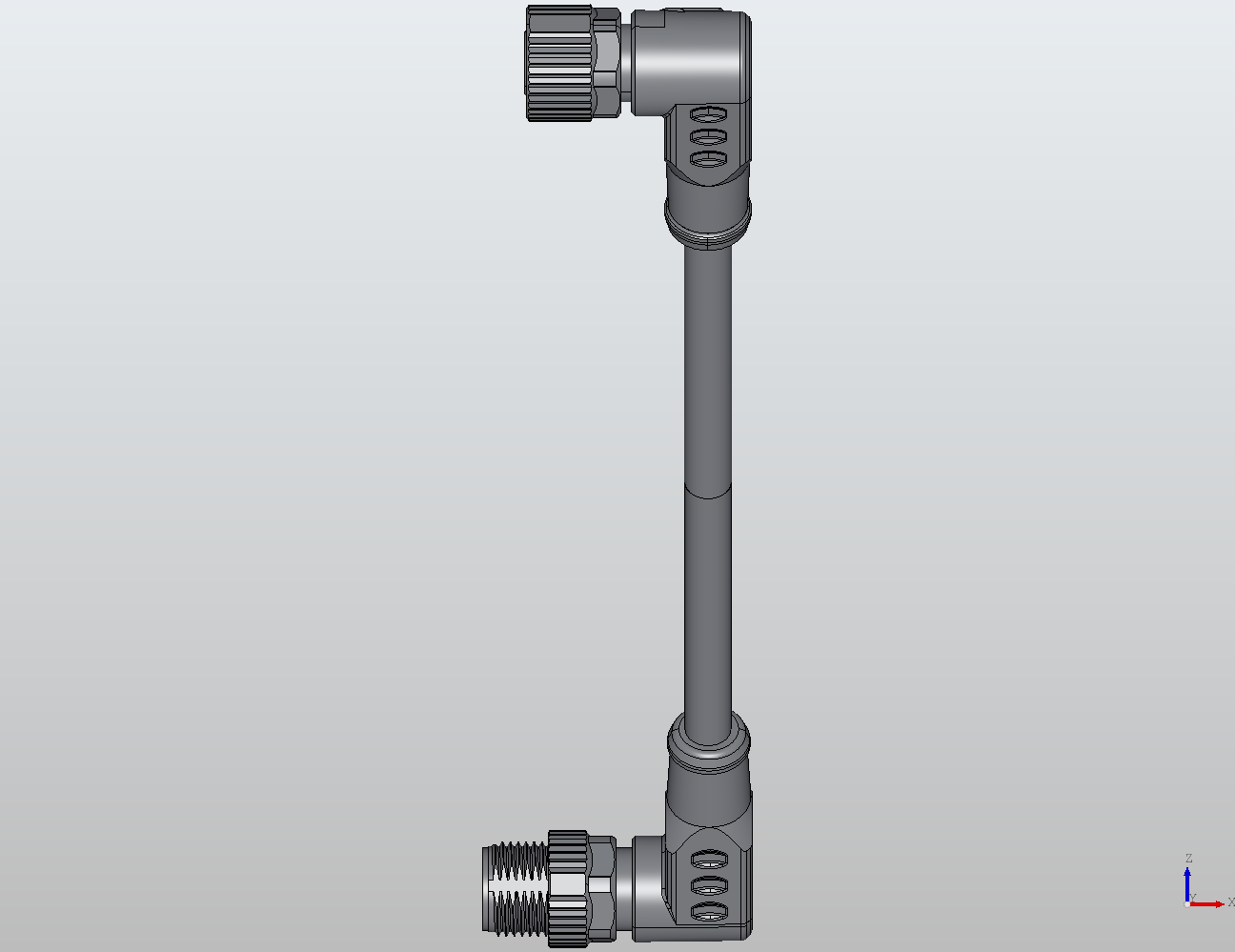 M12 Round Plug Connector M12-M12 Connection Cable 90°/90° Male/Female 948004 - technical drawing