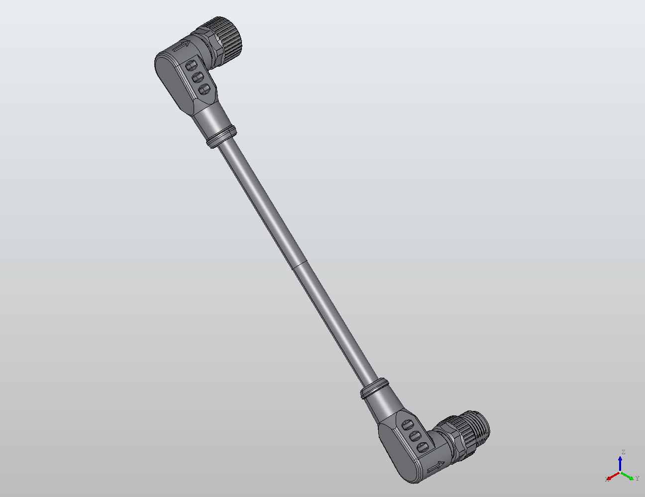 M12 Round Plug Connector M12-M12 Connection Cable 90°/90° Male/Female 948004 - Double-Ended Cable industrial connector
