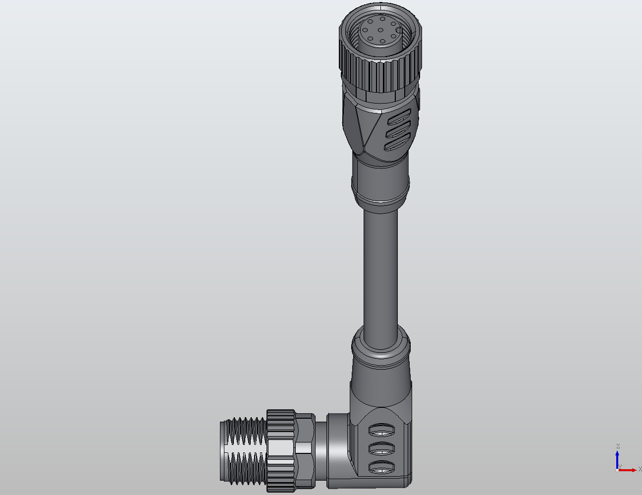 M12 Round Plug Connector M12-M12 Connection Cable 90°/Straight Male/Female 948003 - technical drawing