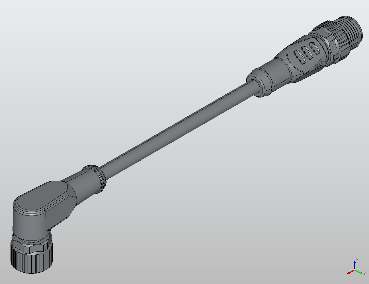 M12 Round Plug Connector M12-M8/M12 Connection Cable Straight/90° without/with LED Male/Female 940381 - Double-Ended Cable industrial connector