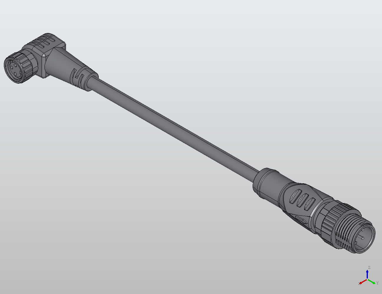 M12 Round Plug Connector M12-M8/M12 Connection Cable Straight/90° without/with LED Male/Female 940641 - Double-Ended Cable industrial connector