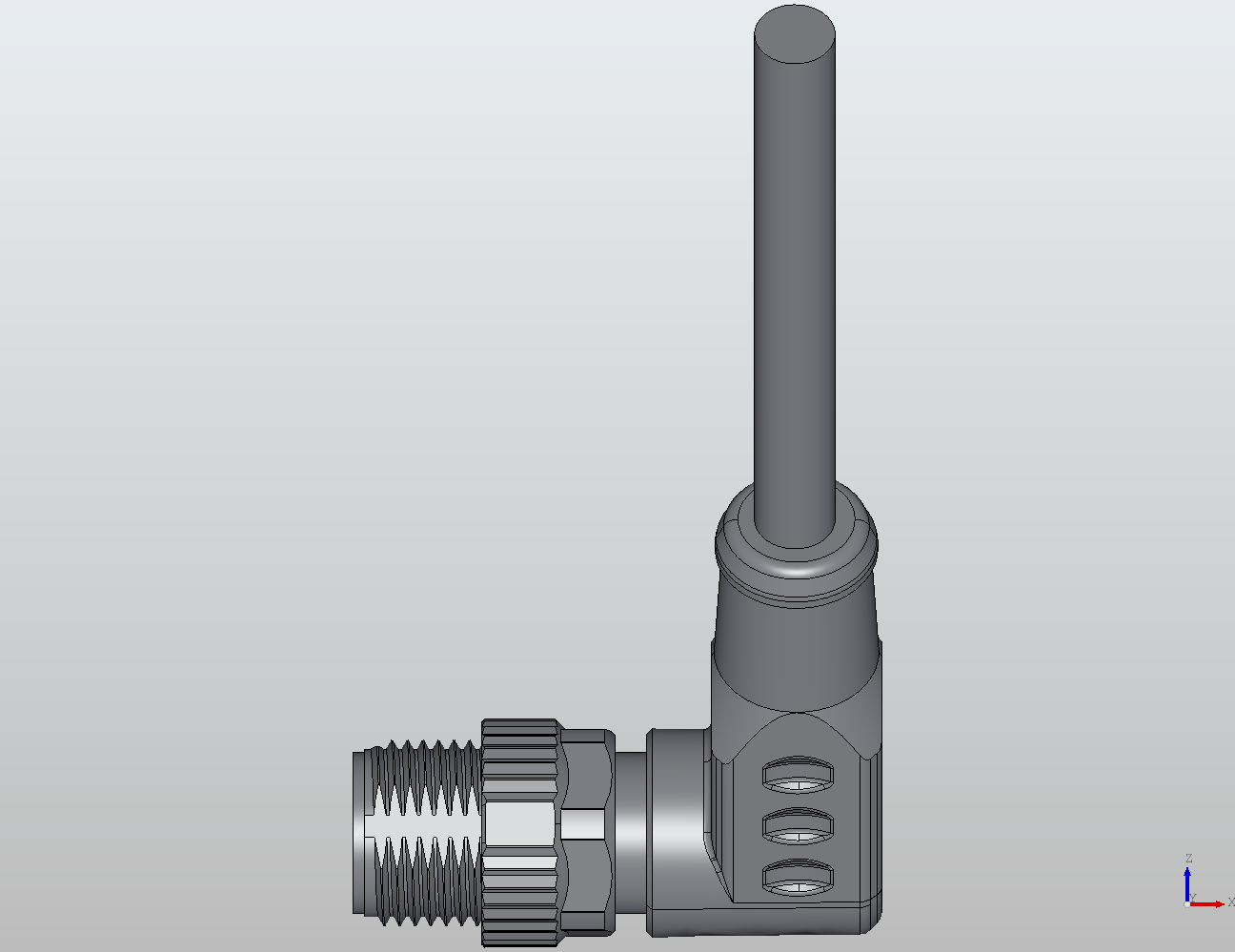 M12 Round Plug Connector Open Ended Wire 90° Male 912101 - technical drawing M12 Round Plug Connector Open Ended Wire 90° Male 912101 - technical drawing