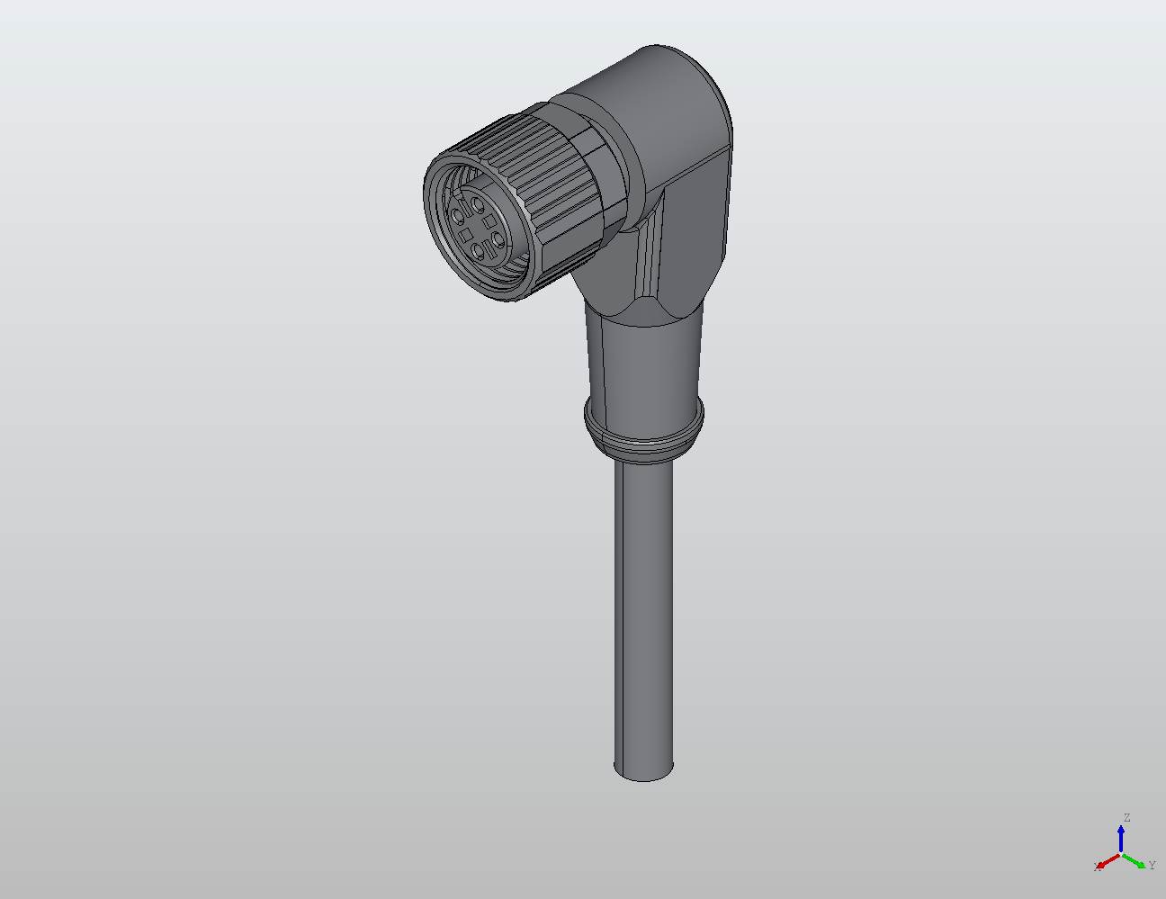 M12 Round Plug Connector Open Ended Wire 90° with LED Female 912421 - Open Ended Cable industrial connector M12 Round Plug Connector Open Ended Wire 90° with LED Female 912421 - Open Ended Cable industrial connector