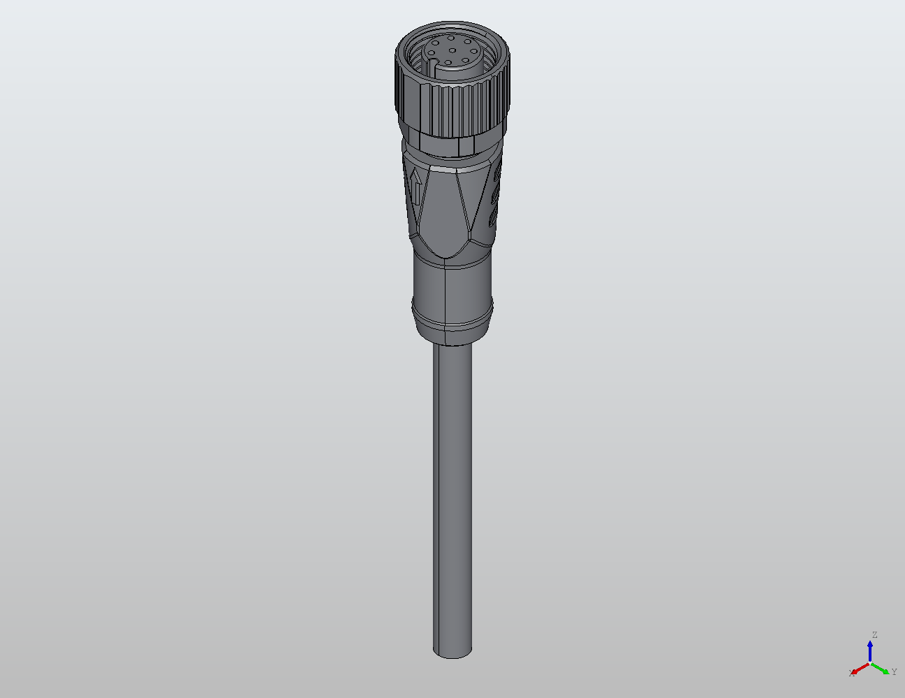 M12 Round Plug Connector Open Ended Wire (Shielded) Straight Female 917121 - Shielded Cable industrial connector