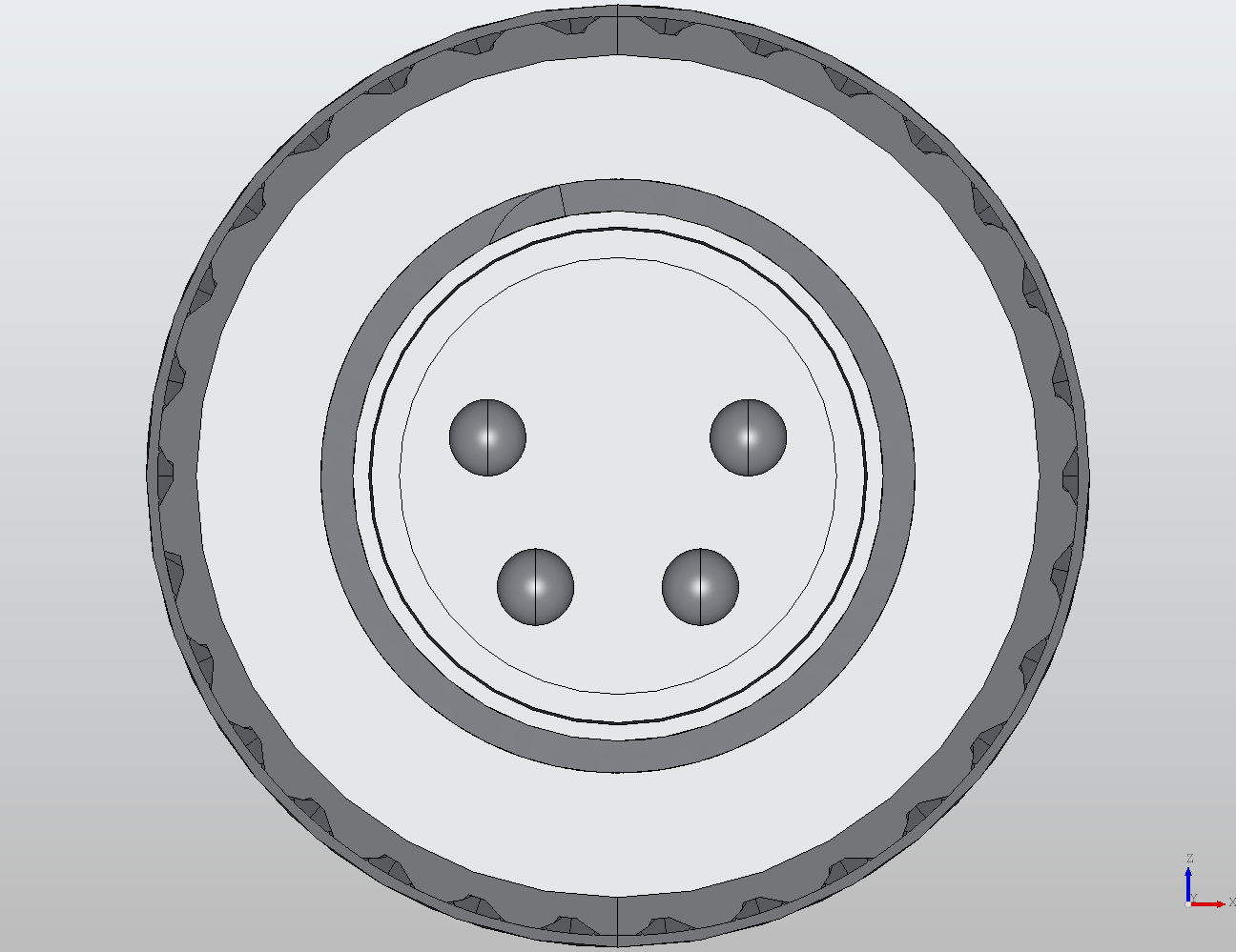 M8 Round Plug Connector Field Wireable (Screw Terminals) Straight Male 908611 - technical drawing
