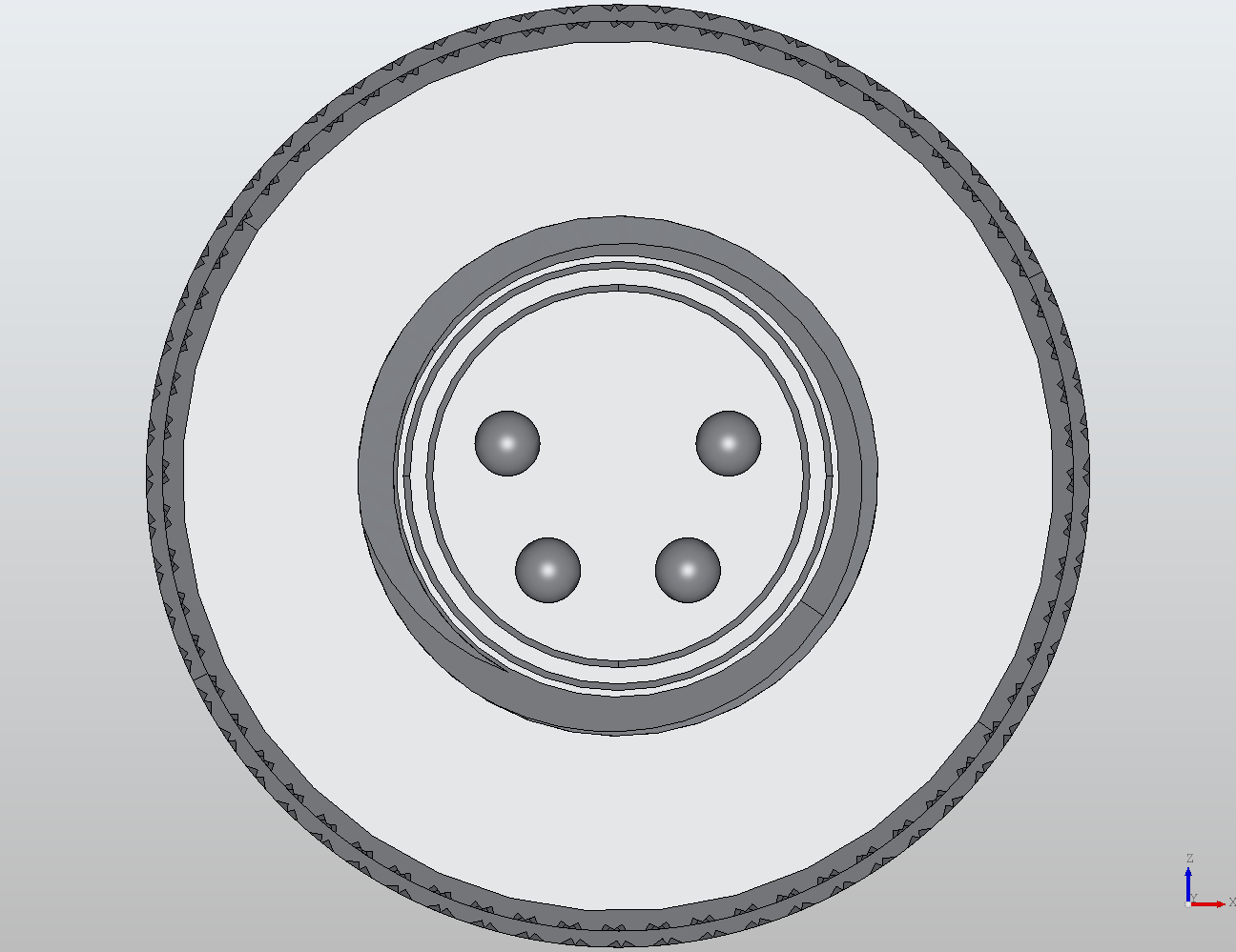 M8 Round Plug Connector Field Wireable (Screw Terminals) Straight Male 908651 - technical drawing