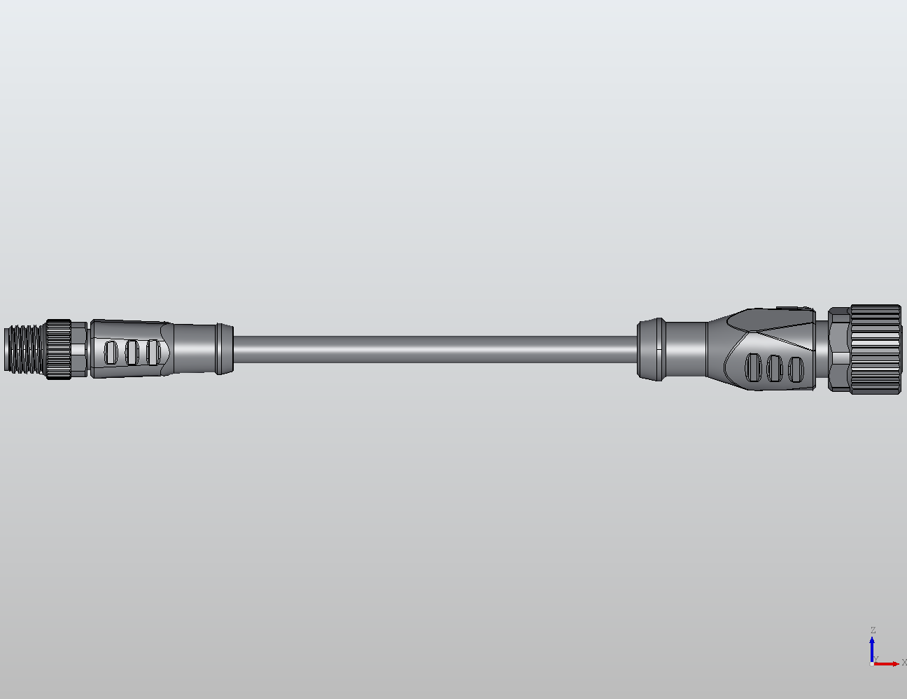 M8 Round Plug Connector M8-M12 Connection Cable Straight/Straight Male/Female 988241 - technical drawing
