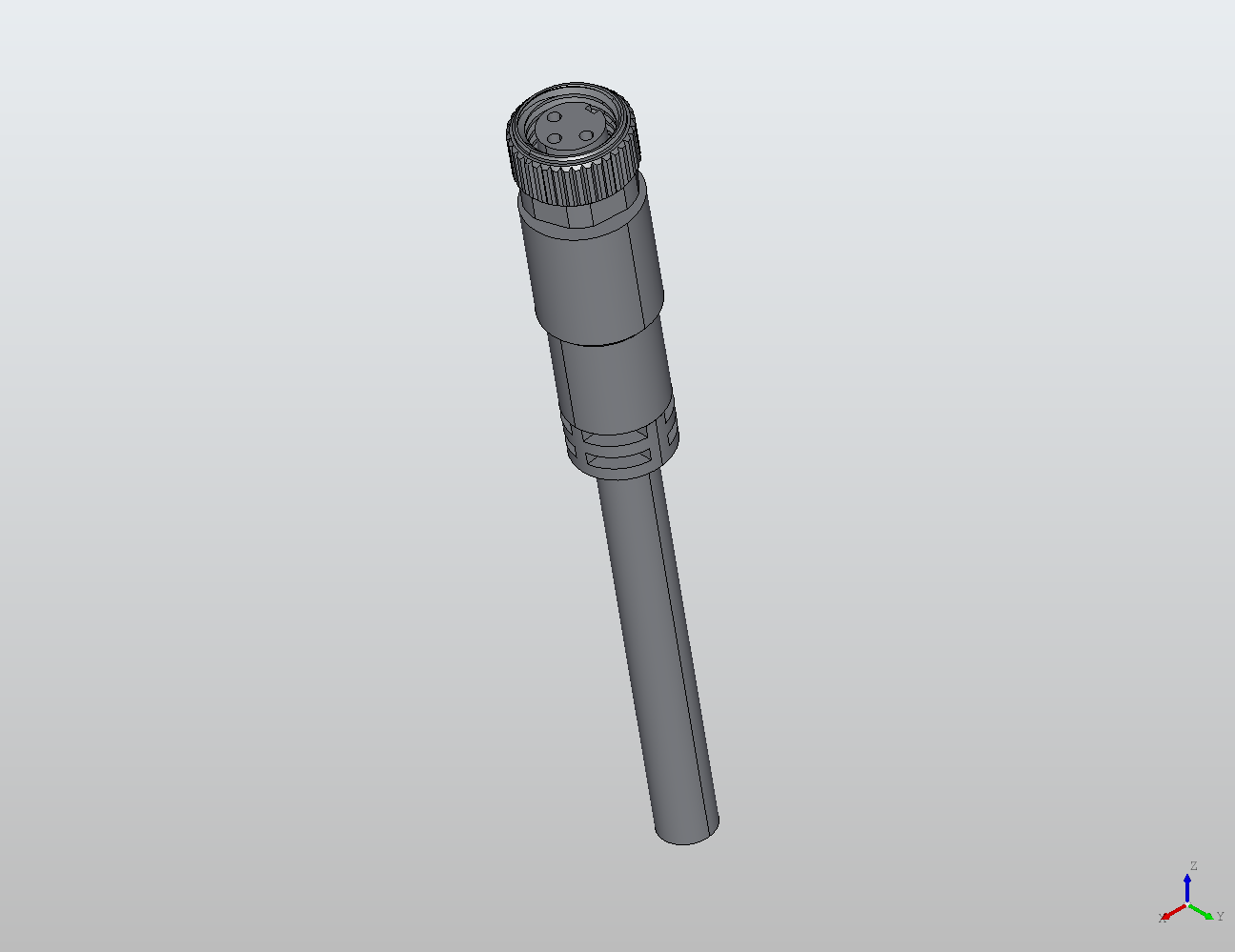 M8 Round Plug Connector Open Ended Wire (Shielded) Straight Female 908045 - Shielded Cable industrial connector