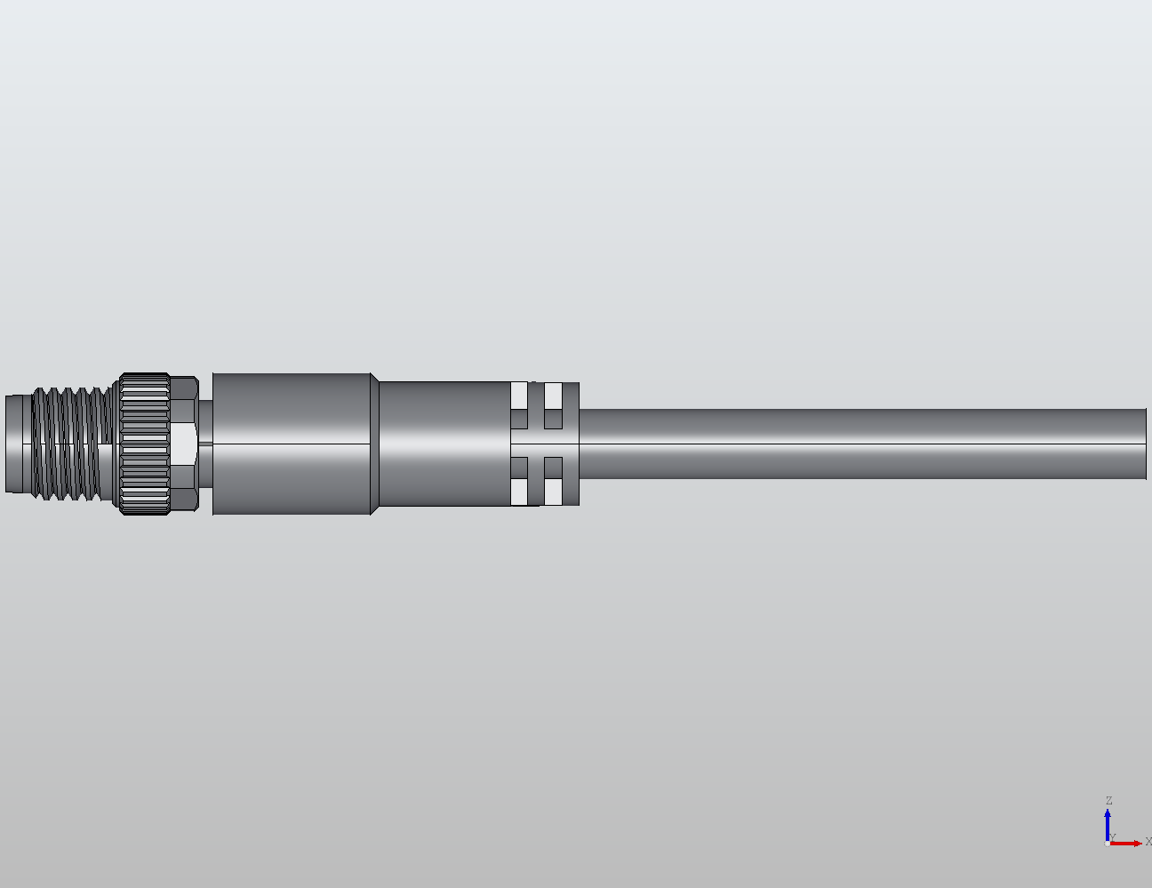 M8 Round Plug Connector Open Ended Wire (Shielded) Straight Male 908701 - technical drawing