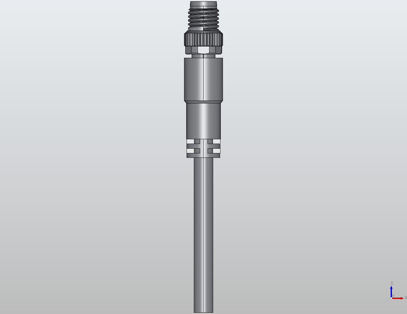 M8 Round Plug Connector Open Ended Wire (Shielded) Straight Male 908761 - technical drawing