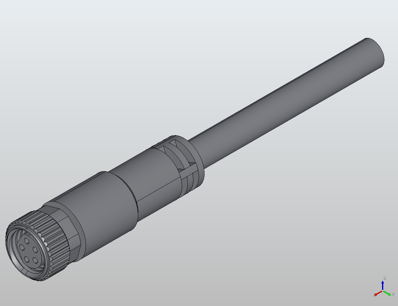 M8 Round Plug Connector Open Ended Wire Straight Female 908451 - Open Ended Cable industrial connector