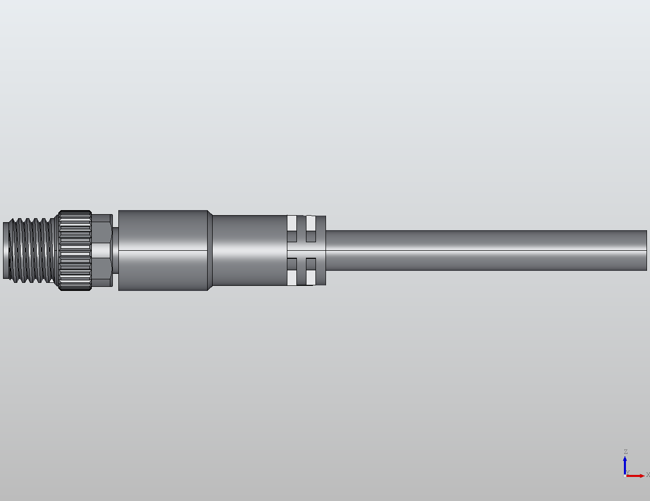 M8 Round Plug Connector Open Ended Wire Straight Male 908361 - technical drawing