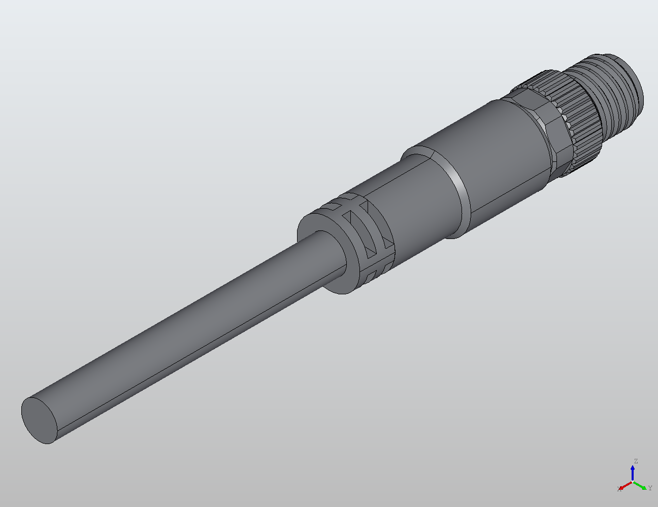 M8 Round Plug Connector Open Ended Wire Straight Male 908361 - Open Ended Cable industrial connector