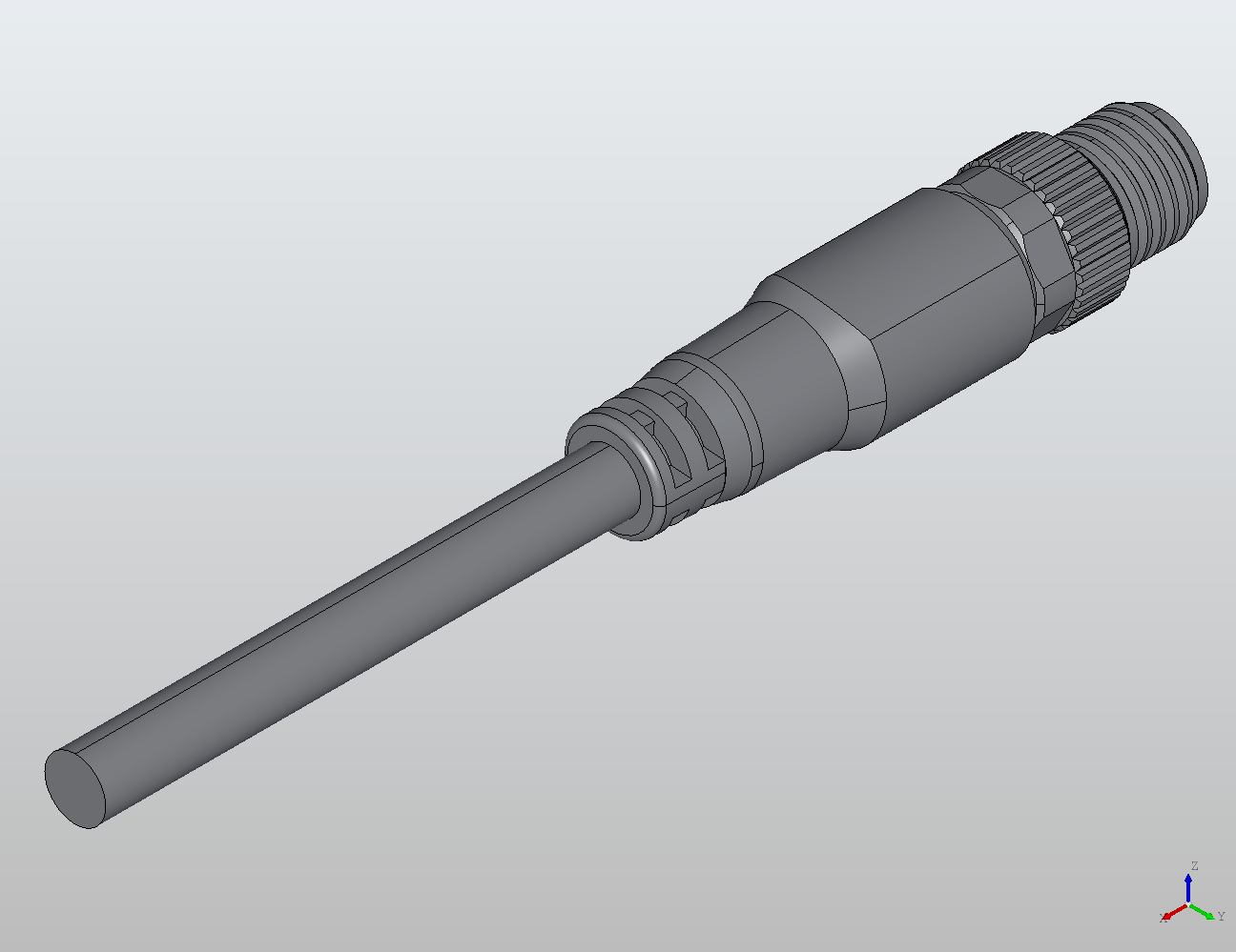 M8 Round Plug Connector Open Ended Wire Straight Male 908381 - Open Ended Cable industrial connector