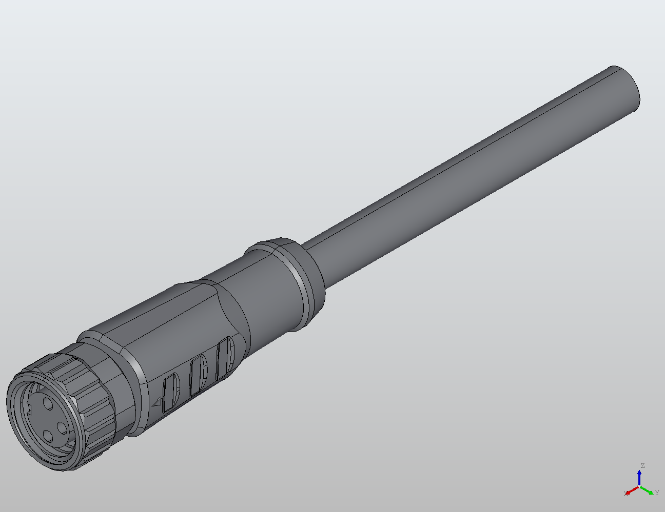 M8 Round Plug Connector Open Ended Wire Straight Female 908041 - Open Ended Cable | MC-Element