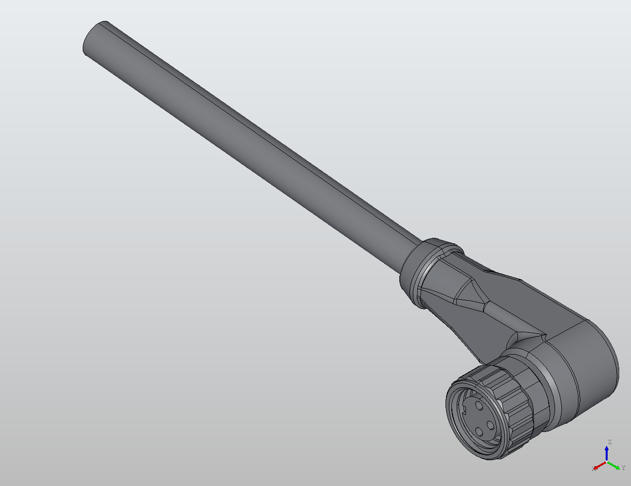 M8 Round Plug Connector Open Ended Wire 90° Female 908081 - Open Ended Cable | MC-Element
