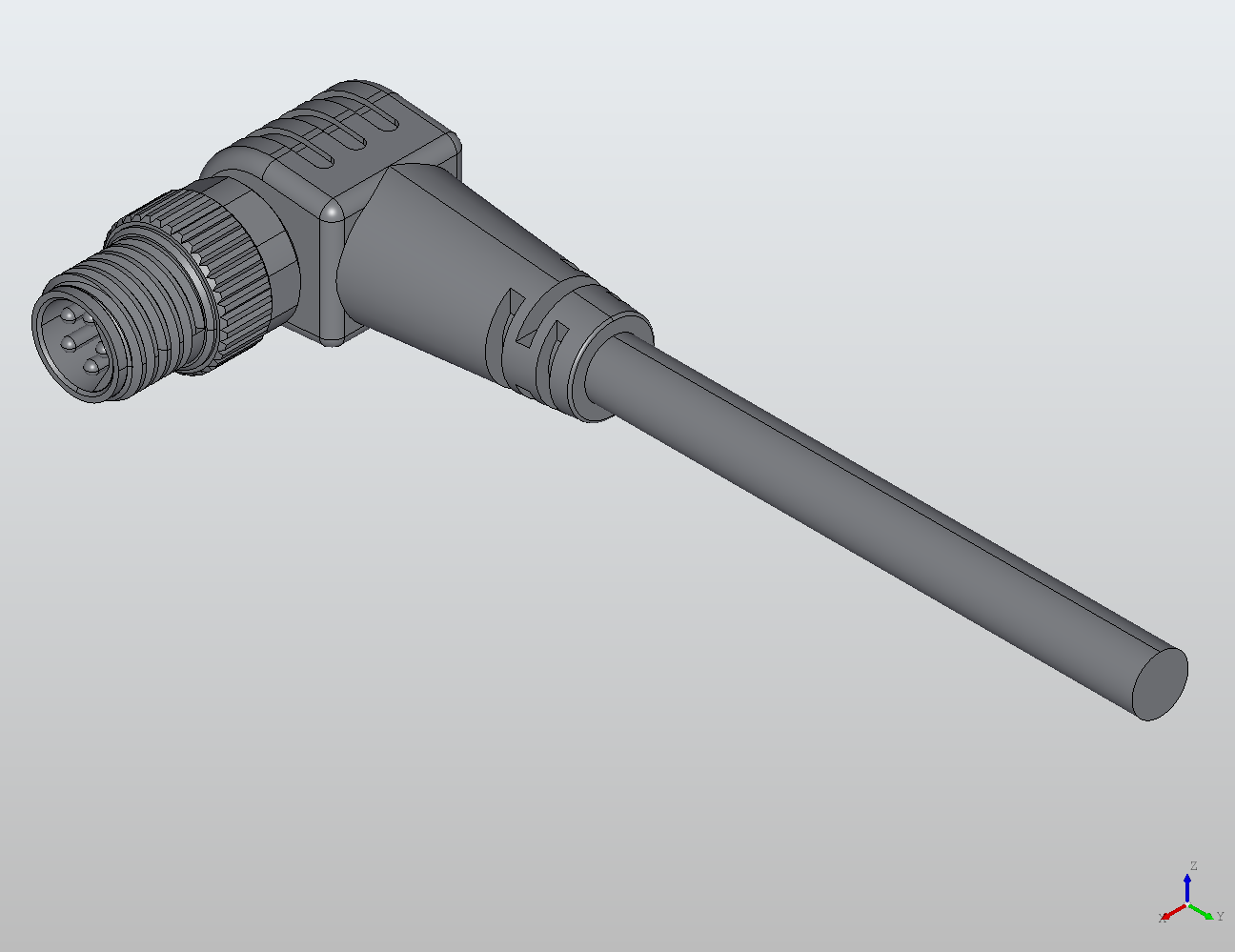 M8 Round Plug Connector Open Ended Wire 90° Male 908352 - Open Ended Cable | MC-Element