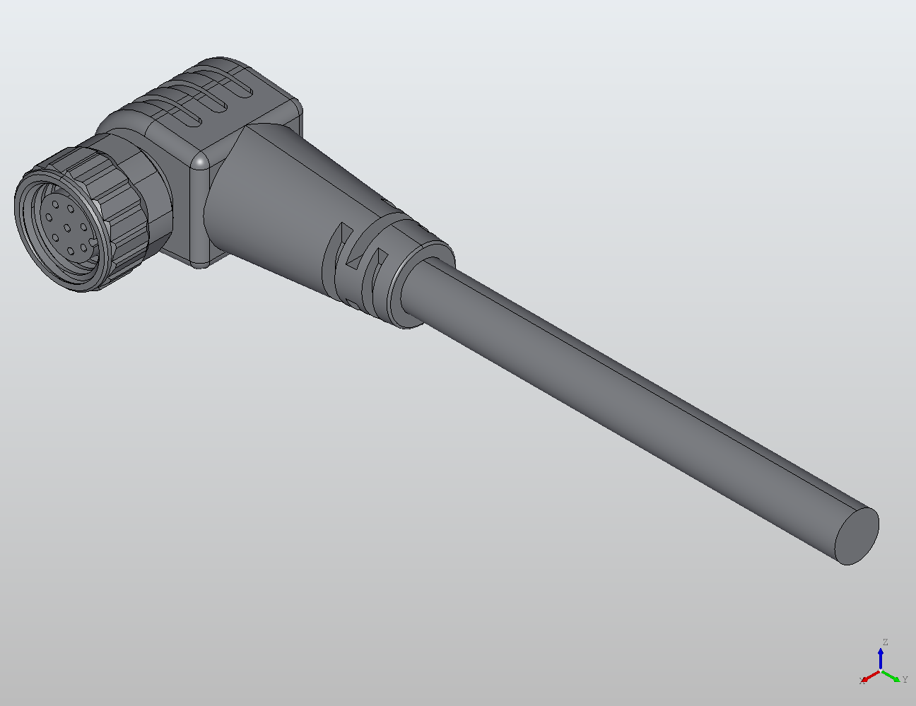 M8 Round Plug Connector Open Ended Wire 90° Female 908482 - Open Ended Cable industrial connector