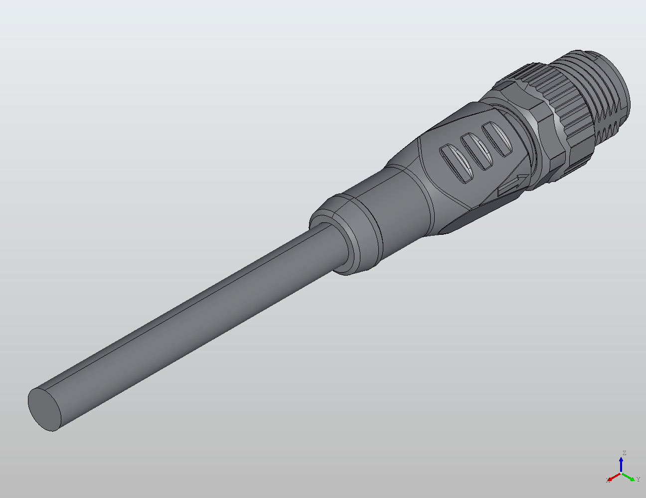 M12 Round Plug Connector Open Ended Wire Straight Male 912041 - Open Ended Cable | MC-Element