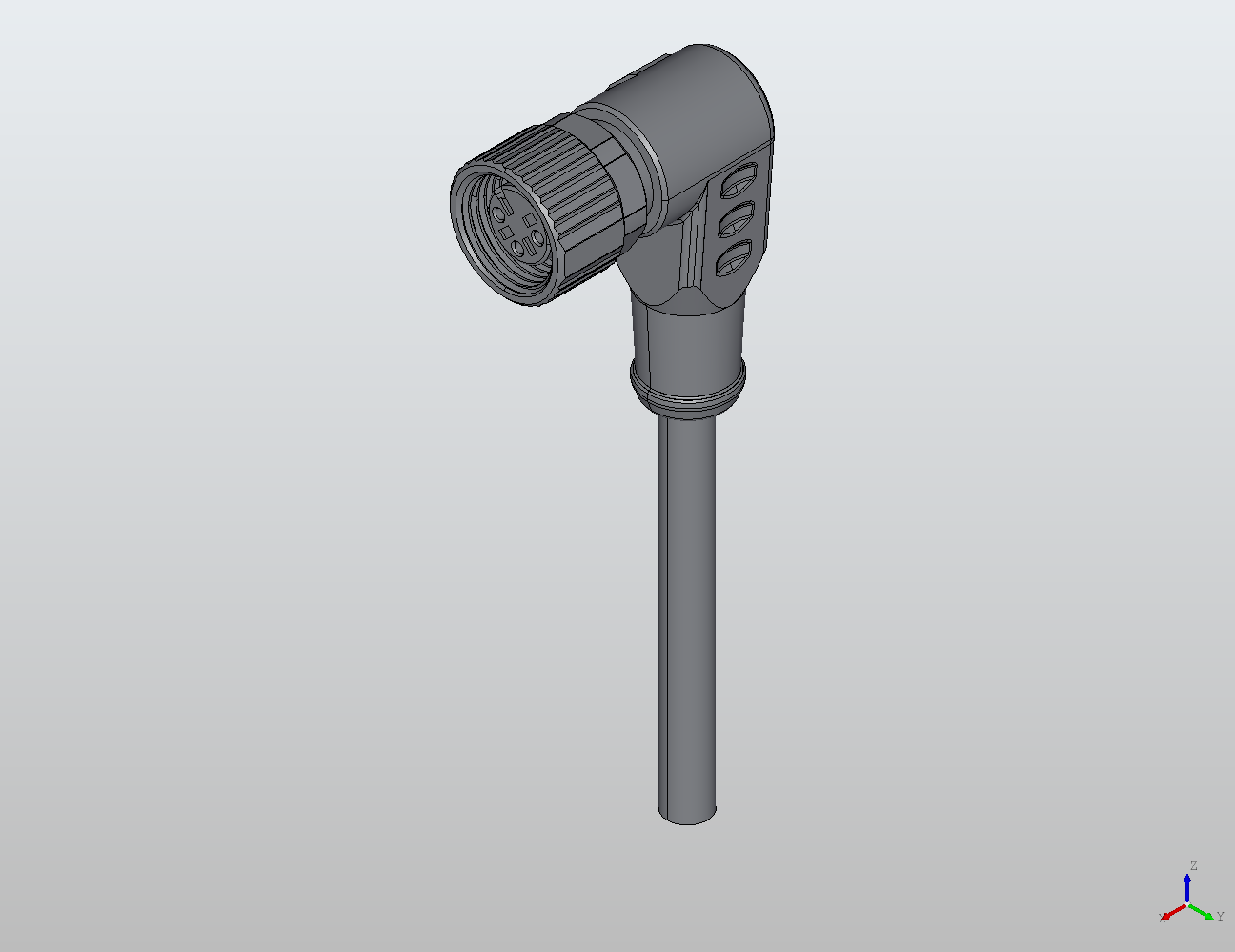 M12 Round Plug Connector Open Ended Wire 90° Female 912321 - Open Ended Cable | MC-Element