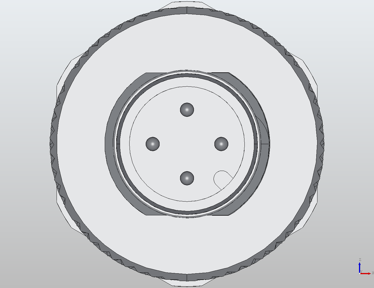 M12 Round Plug Connector Field Wireable (Screw Terminals) Straight Male 912782 - technical drawing