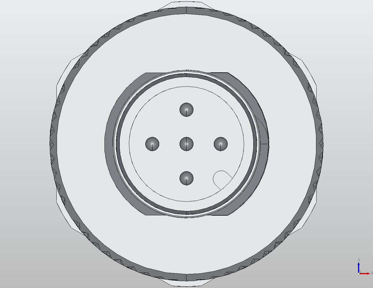 M12 Round Plug Connector Field Wireable (Screw Terminals) Straight Male 912791 - technical drawing