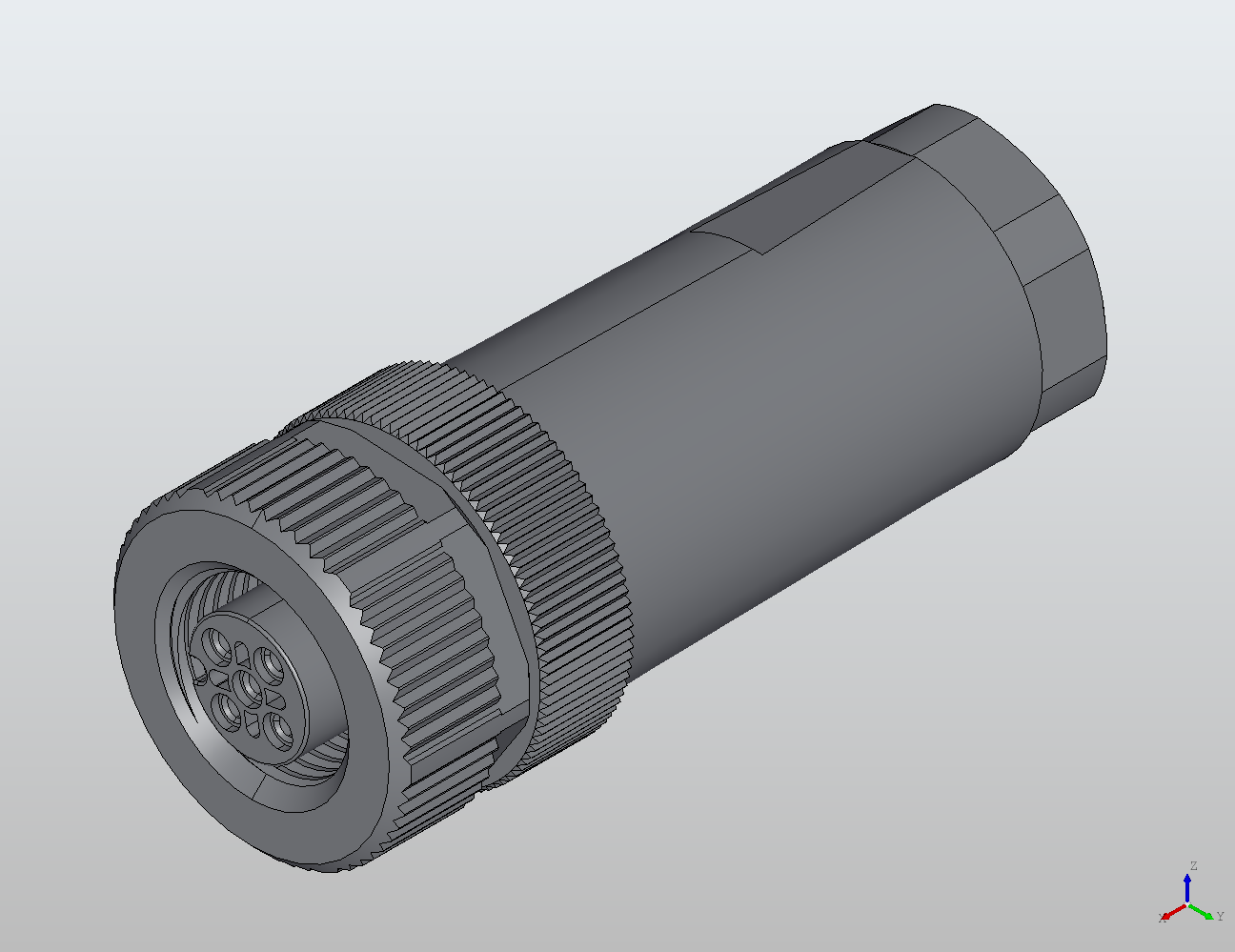 M12 Round Plug Connector Field Wireable (Screw Terminals) Straight Female 912963 - Field Wireable industrial connector