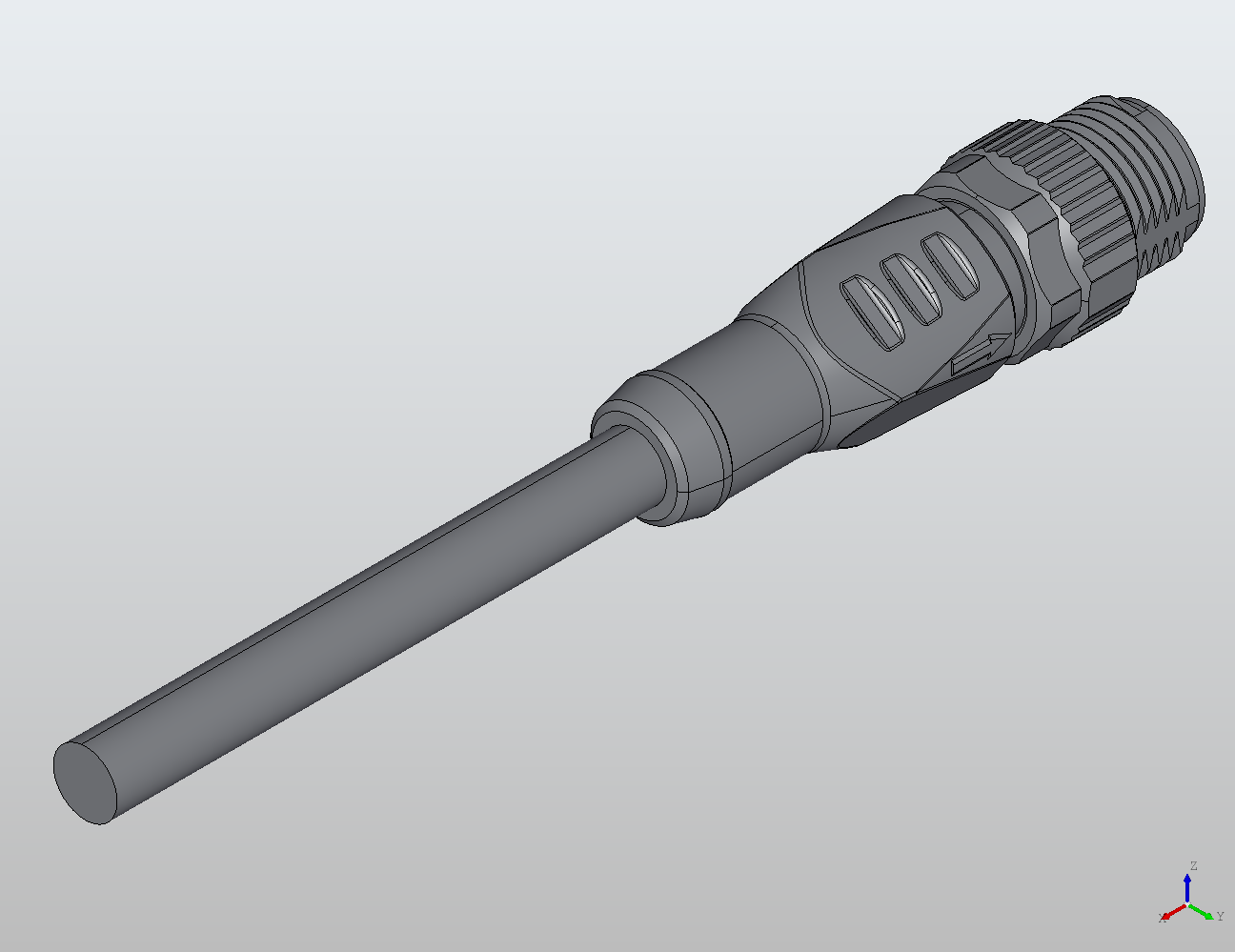 M12 Round Plug Connector Open Ended Wire (Shielded) Straight Male 913101 - Shielded Cable | MC-Element