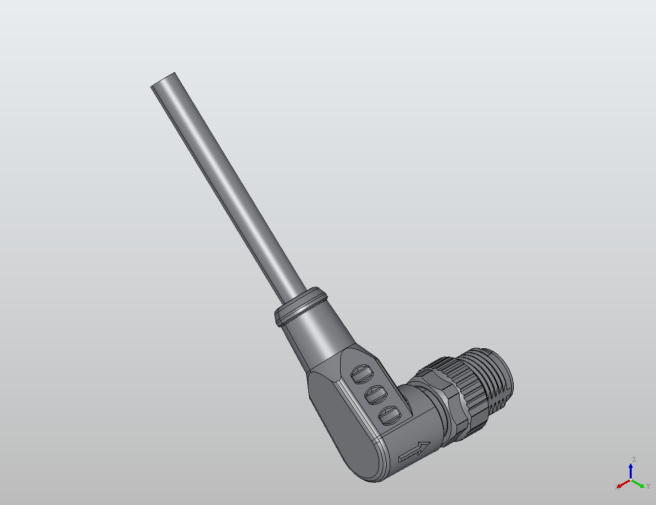 M12 Round Plug Connector Open Ended Wire (Shielded) 90° Male 913161 - Shielded Cable | MC-Element