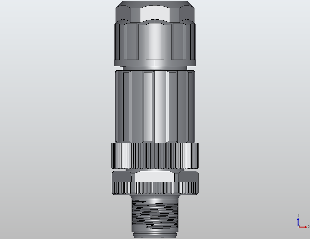 M12 Round Plug Connector Field Wireable (Cage-Clamp Terminals) Straight Male 913393 - technical drawing